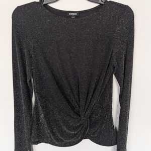 Express Black Sparkle Women's Top